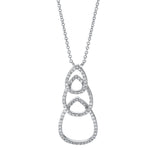 Collier 18 kt WG, mit ZÖ 40 cm, 81 Brill. 0,33 ct, TW-si