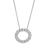 Collier 18 kt WG, mit ZÖ 40 cm, 64 Brill. 0,25 ct, TW-si