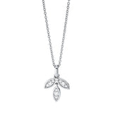 Collier 18 kt WG, mit ZÖ 40 cm, 9 Brill. 0,12 ct, TW-si