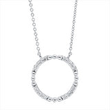 Collier 18 kt WG, mit ZÖ 40 cm, 16 Brill. 0,14 ct, TW-si