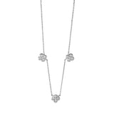 Collier 18 kt WG, mit ZÖ 40 & 43 cm, 12 Brill. 0,36 ct, TW-si, 3 Brill. 0,02 ct, TW-si