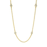 Collier 18 kt GG, 9 Brill. 0,46 ct, TW-si
