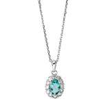 Collier 18 kt WG, mit ZÖ 40 cm + 42 cm, 6 Brill. 0,14 ct, TW-si, 6 Brill. 0,11 ct, TW-si, 1 Smaragd 0,40 ct grün