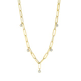 Collier 18 kt GG, 5 Brill. 0,17 ct, TW-si