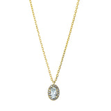 Collier 18 kt GG, mit ZÖ 40 cm + 42 cm, 16 Dia. 0,04 ct, TW-si, 1 Amethyst 0,21 ct grün