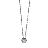 Collier 18 kt WG, 1 Brill. 0,10 ct, TW-si