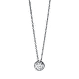 Collier 18 kt WG, 1 Brill. 0,18 ct, TW-si