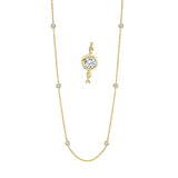 Collier 18 kt GG, 9 Brill. 0,34 ct, TW-si2
