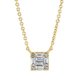 Collier 18 kt GG, mit ZÖ 41 cm + 43 cm, 6 Bag. 0,10 ct, TW-si, 4 Brill. 0,02 ct, TW-si