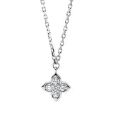 Collier 18 kt WG, mit ZÖ 40 cm + 43 cm, 4 Brill. 0,16 ct, TW-si, 1 Brill. 0,02 ct, TW-si