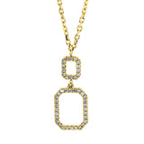 Collier 18 kt GG, mit ZÖ 40 cm + 43 cm, 42 Brill. 0,13 ct, TW-si