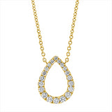 Collier 18 kt GG, mit ZÖ 42 cm, 20 Brill. 0,29 ct, TW-si
