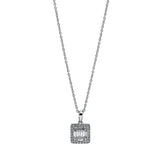 Collier 18 kt WG, mit ZÖ 42 cm, 2 Bag. 0,10 ct, TW-si, 4 Bag. 0,27 ct, TW-si, 28 Brill. 0,20 ct, TW-si