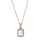 Collier 18 kt RG, mit ZÖ 42 cm, 40 Dia. 0,16 ct, TW-si, 1 Amethyst 1,52 ct grün