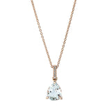 Collier 18 kt RG, mit ZÖ 42 cm, 6 Dia. 0,02 ct, TW-si, 1 Amethyst 1,51 ct grün