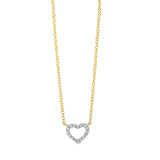 Collier 18 kt GG, Fassung rhod., mit ZÖ 42 cm, 16 Brill. 0,05 ct, TW-si