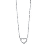 Collier 18 kt WG, mit ZÖ 42 cm, 16 Brill. 0,05 ct, TW-si