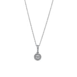 Collier 18 kt WG, mit ZÖ 40,5 cm, 3 Brill. 0,03 ct, TW-si, 1 Brill. 0,15 ct, TW-si, 16 Brill. 0,11 ct, TW-si