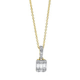 Collier 18 kt GG, mit ZÖ bei 41 cm, 2 Bag. 0,03 ct, TW-si, 3 Bag. 0,15 ct, TW-si, 9 Brill. 0,10 ct, TW-si