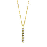 Collier 18 kt GG, mit ZÖ 40 cm, 8 Brill. 0,30 ct, TW-si
