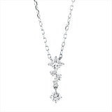 Collier 18 kt WG,1 Brill. 0,14 ct, TW-si, 1 Princ. 0,02 ct, TW-si, 1 Princ. 0,21 ct, TW-si, 2 Brill. 0,06 ct, TW-si
