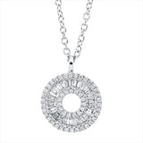Collier 18 kt WG, 21 Trap. 0,20 ct, TW-si, 49 Brill. 0,09 ct, TW-si