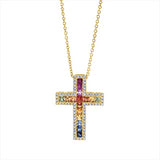 Collier 18 kt GG, mit ZÖ 40 cm, 72 Brill. 0,21 ct, TW-si, 16 Saphire 0,99 ct fancy