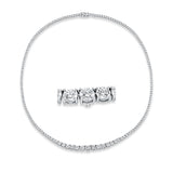 Collier 18 kt WG, 17 Brill. 3,96 ct, TW-si, 154 Brill. 5,99 ct, TW-si