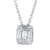 Collier 18 kt WG, mit ZÖ 42 cm, 9 Fant-Schl. 0,38 ct, TW-si
