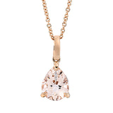 Collier 18 kt RG, mit ZÖ 42 cm, 1 Morganit 1,10 ct rosa