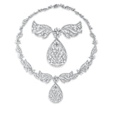Collier 18 kt WG, 207 Nav. 13,96 ct, TW-vsi/si, 963 Brill. 12,23 ct, TW-vsi/si