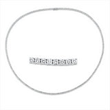 Collier 18 kt WG, 217 Brill. 12,71 ct, W-si