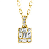 Collier 18 kt GG, mit ZÖ 40 cm + 43 cm, 5 Bag. 0,06 ct, TW-vsi, 7 Brill. 0,03 ct, TW-si
