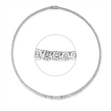 Collier 18 kt WG, 1 Brill. 0,51 ct, TW-pi, 145 Brill. 12,37 ct, TW-pi