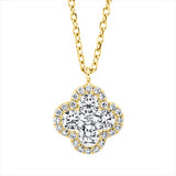 Collier 18 kt GG, mit ZÖ 40 cm + 43 cm, 4 Brill. 0,37 ct, TW-si, 1 Princ. 0,04 ct, TW-si, 24 Brill. 0,09 ct, TW-si