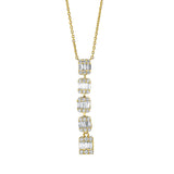 Collier 18 kt GG, 19 Bag. 0,33 ct, TW-si, 30 Brill. 0,24 ct, TW-si