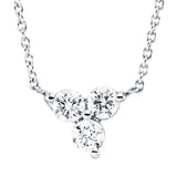 Collier 14 kt WG, 3 Brill. 0,13 ct, F-si