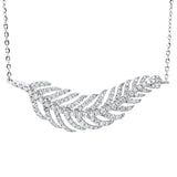 Collier 18 kt WG, mit ZÖ 40 cm + 43 cm, 127 Brill. 0,94 ct, TW-si