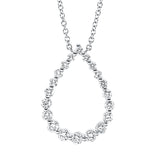 Collier 18 kt WG, mit ZÖ 40,6 cm, 20 Brill. 0,76 ct, TW-si