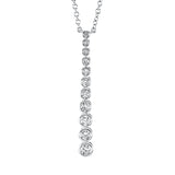 Collier 18 kt WG, mit ZÖ 40,6 cm, 11 Brill. 0,38 ct, TW-si