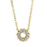 Collier 18 kt GG, mit ZÖ 40 cm, 11 Brill. 0,07 ct, TW-si
