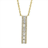 Collier 18 kt GG, 7 Bag. 0,24 ct, TW-vsi, 36 Brill. 0,13 ct, TW-si