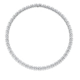 Collier 18 kt WG, 47 Brill. 4,89 ct, F-vsi, 188 Nav. 17,81 ct, F-vsi