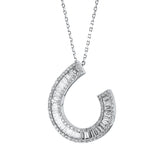 Collier 18 kt WG, 44 Bag. 0,58 ct, F-vsi, 86 Brill. 0,32 ct, F-si