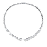 Collier 18 kt WG, GIA 6pcs, 40 Tropfen 17,17 ct, vsii/si