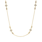 Collier 18 kt GG, mit ZÖ 40 cm + 42,5 cm, 64 Brill. 1,59 ct, W-si