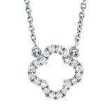 Collier 18 kt WG, mit ZÖ 40 cm + 43 cm, 20 Brill. 0,07 ct, TW-si
