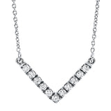 Collier 18 kt WG, mit ZÖ 40 cm ,43 cm, 11 Brill. 0,10 ct, TW-si