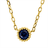 Collier 18 kt GG, 1 Saphir 0,19 ct blau