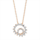 Collier 18 kt RG, 25 Brill. 0,45 ct, TW-vsi/si